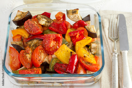Photo: vegetables in dish vegetables in dish