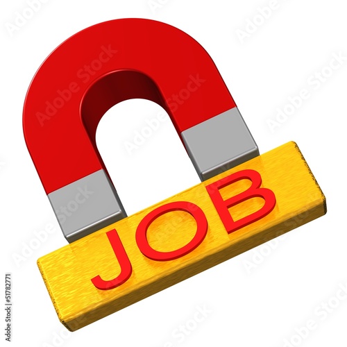 Illustration: Job - Magnet mit Textfeld Job - Magnet mit Textfeld