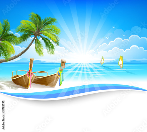 Vector: Paradise island Paradise island