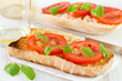 bread with fresh tomato