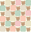 childish seamless pattern with teddy bear