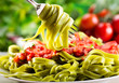 plate of spinach tagliatelle