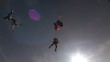 Skydiving video. Tandem. Slow motion.