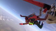 Skydiving video. Tandem. Slow motion.