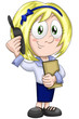 Girl business character cartoon style vector illustration white