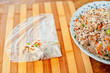 wraping spring rolls