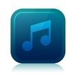 Music note icon. Vector app button