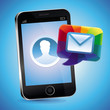 Vector mobile phone with touchscreen