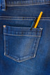 jeans pocket with pen and pencil