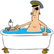 Pirate in a bathtub