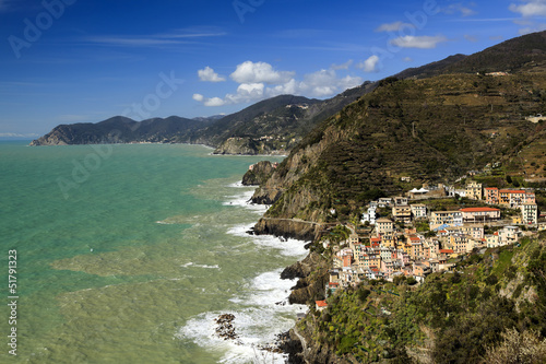 Photo: Village de Riomaggiore en Italie Village de Riomaggiore en Italie