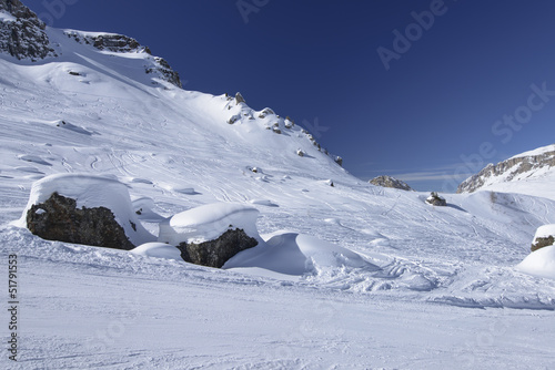 Photo: snowy stones, Arabba snowy stones, Arabba