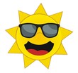 Vektor: sun with glasses sun with glasses