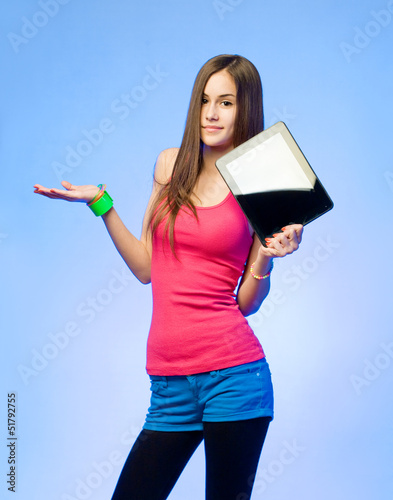 Photo: Colorful emoticon girl. Colorful emoticon girl.
