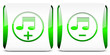 button set volume, grün