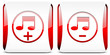 Lautstärke button, rot