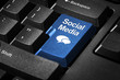 Tastatur mit Social Media