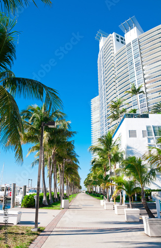 Photo: Walkway in Miami Beach, Florida Walkway in Miami Beach, Florida
