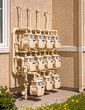 Row of utility meters