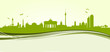 Berlin Skyline Banner grün