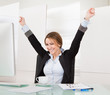 Businesswoman Celebrating Success