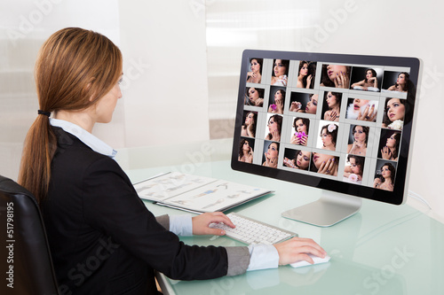 Photo: Designer Woman Working On Computer Designer Woman Working On Computer