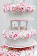 Delicious white wedding cake