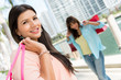 Happy shopping woman