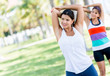 Women doing stretching exercises