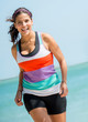Woman running outdoors