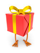 Ilustração: Gift box with chicken leg Gift box with chicken leg