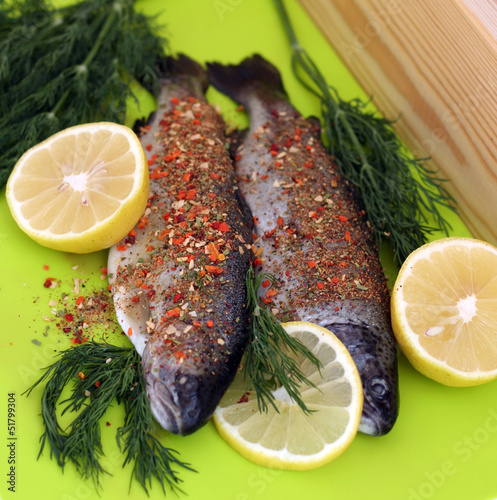 Photo: Rainbow trout uncooked Rainbow trout uncooked