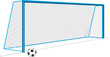 Soccer ball and gate and isolated on the white