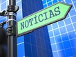 World News Concept. (Portuguese)