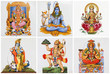 poster with hindu gods  on ceramic tiles