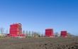 red apartments