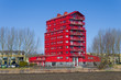 red apartment