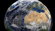 Portugal flag on pole on earth globe animation