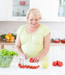 Mature Adult Woman Cooking