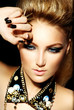 Fashion Rocker Style Model Girl Portrait. Hairstyle