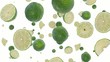Limes falling down (ends on blue background)