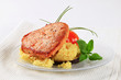 Marinated pork with couscous