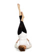 Gymnast girl in flexible back pose