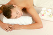 Closeup of an attractive young woman receiving massage
