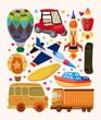 set of transport icons