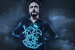 fantasy and science fiction, futuristic soldier dressed in black