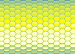 Illustration: 3d abstract backdrop in blue yellow hexagon 3d abstract backdrop in blue yellow hexagon