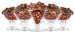 Chocolate Flowing over nuts in a glass  Isolated