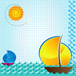 sea and boat beckground