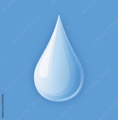 Vector: Wassertropfen vor Blau Wassertropfen vor Blau